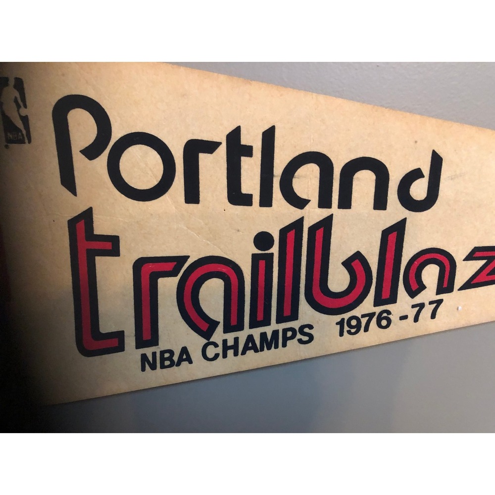 Vintage 1976-77 Portland Trail Blazers NBA Champs Felt Pennant 70s Retro